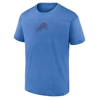 T-shirt bleu Fanatics pour homme, modèle mini ton sur ton, des Lions de Détroit