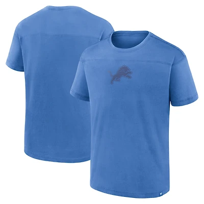 T-shirt bleu Fanatics pour homme, modèle mini ton sur ton, des Lions de Détroit