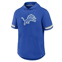 Men's Fanatics Blue Detroit Lions Optimal Play Short Sleeve Hooded T-Shirt