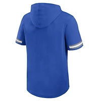 Men's Fanatics Blue Detroit Lions Optimal Play Short Sleeve Hooded T-Shirt