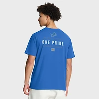 T-shirt bleu fanatiques pour homme avec poche passe des Lions de Détroit