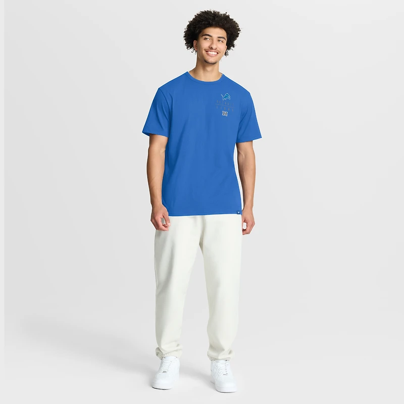 T-shirt bleu fanatiques pour homme avec poche passe des Lions de Détroit