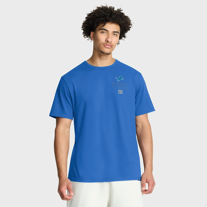 T-shirt bleu fanatiques pour homme avec poche passe des Lions de Détroit