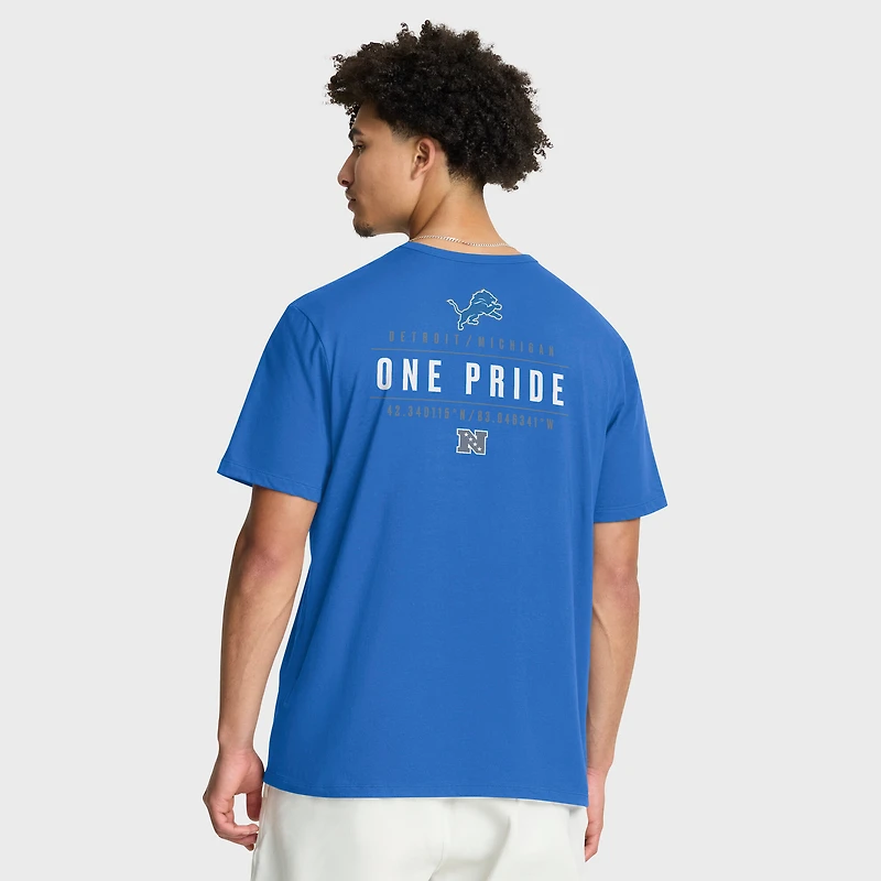 Men's Fanatics Blue Detroit Lions Passing Pocket Legacy T-Shirt