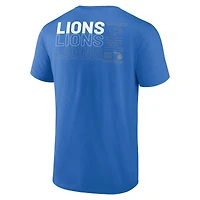 T-shirt bleu Fanatics Detroit Lions Repeat Stats pour hommes