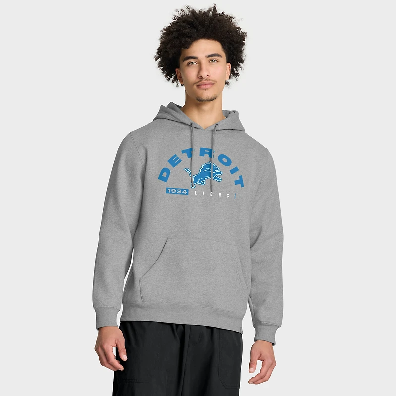 Men's Fanatics Charcoal Detroit Lions Delay of Game Legacy Pullover Hoodie