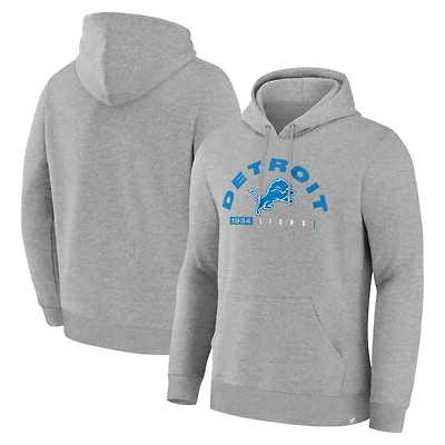 Men's Fanatics Charcoal Detroit Lions Delay of Game Legacy Pullover Hoodie