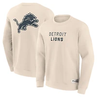 Men's Fanatics Cream Detroit Lions Elements Future Ground Lettering Pullover Sweatshirt