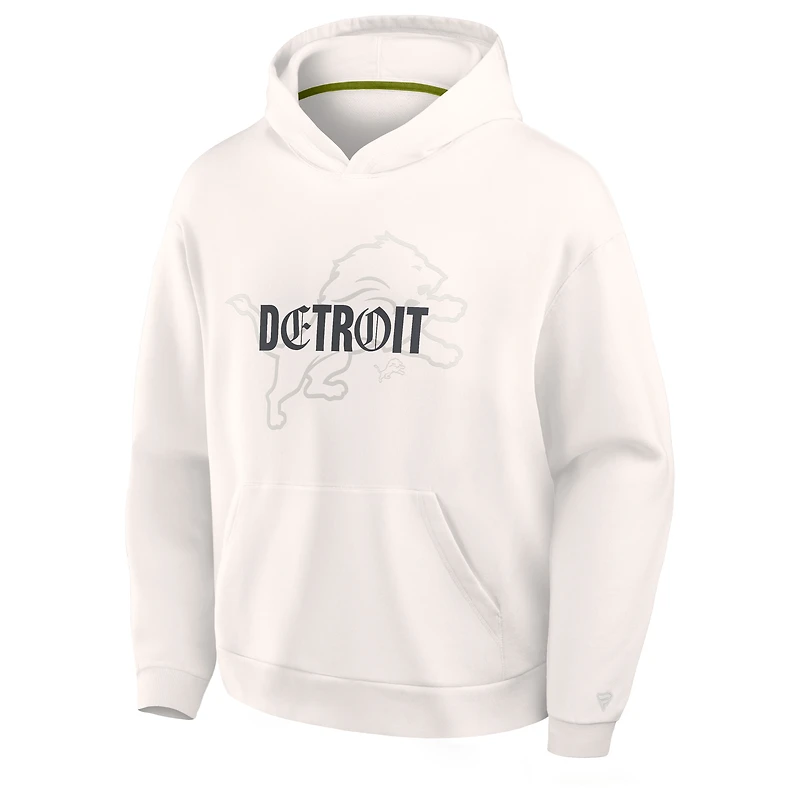 Sweat à capuche oversize crème Detroit Lions pour homme de Fanatics.