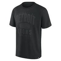 Men's Fanatics Detroit Lions Blackout Heavyweight T-Shirt