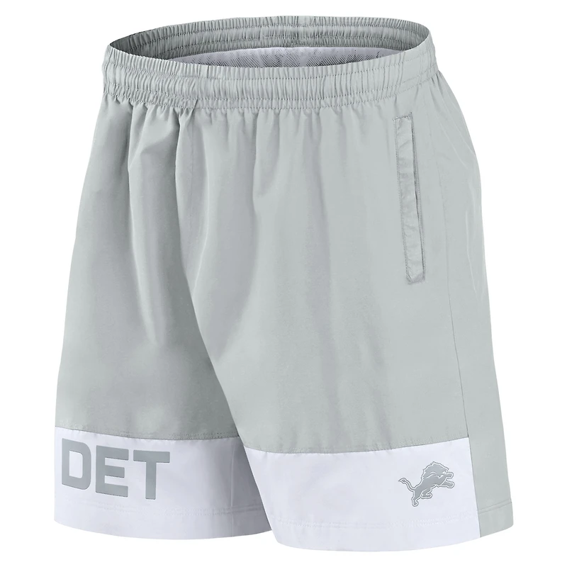 Men's Fanatics Gray Detroit Lions Elements Shorts