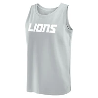 Men's Fanatics Gray Detroit Lions Elements Tank Top