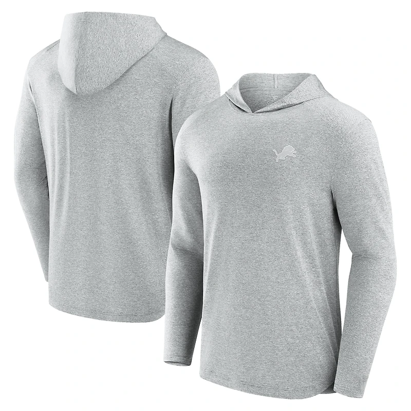 Men's Fanatics Gray Detroit Lions Front Office Tech Lightweight Hoodie T-Shirt