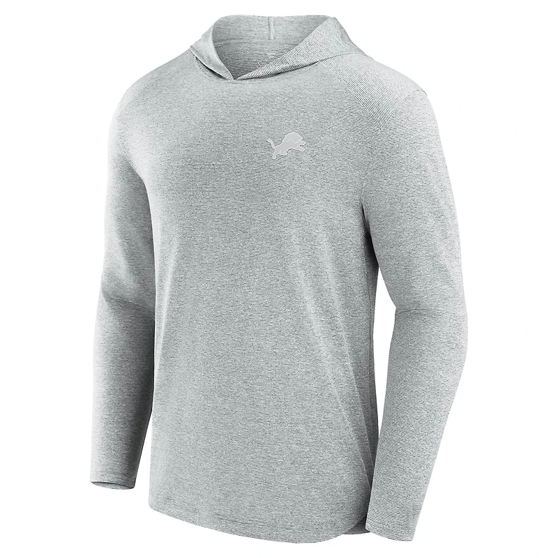 Men's Fanatics Gray Detroit Lions Front Office Tech Lightweight Hoodie T-Shirt