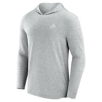 Men's Fanatics Gray Detroit Lions Front Office Tech Lightweight Hoodie T-Shirt