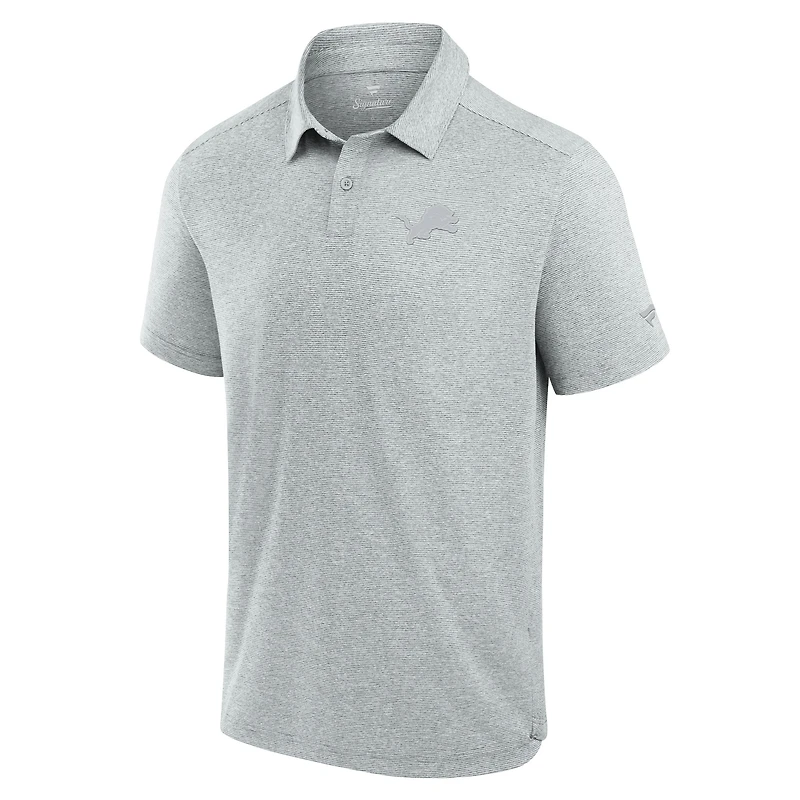 Polo technique gris Fanatics pour homme des Detroit Lions