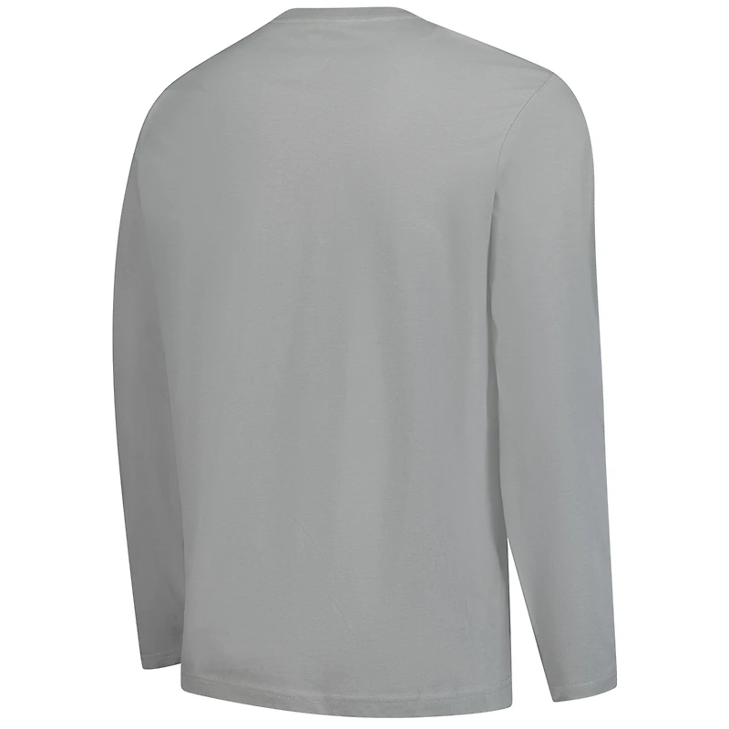 T-shirt à manches longues Fanatics pour hommes gris Detroit Lions