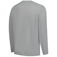 T-shirt à manches longues Fanatics pour hommes gris Detroit Lions
