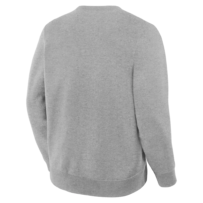 Men's Fanatics Heather Gray Detroit Lions Direct Handoff Legacy Pullover Sweatshirt