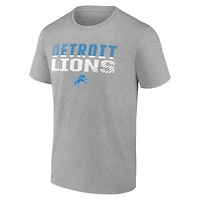 Men's Fanatics  Heather Gray Detroit Lions Fade Out T-Shirt
