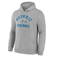 Men's Fanatics Heather Gray Detroit Lions Fumblerooski Legacy Pullover Hoodie