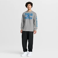 Men's Fanatics Heather Gray Detroit Lions Hometown Sweep Legacy Long Sleeve T-Shirt