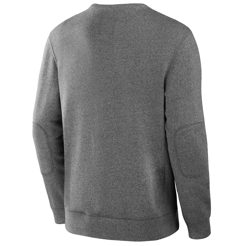 Sweat-shirt à capuche en tissu éponge boucle Fanatics Heather Grey Detroit Lions pour homme