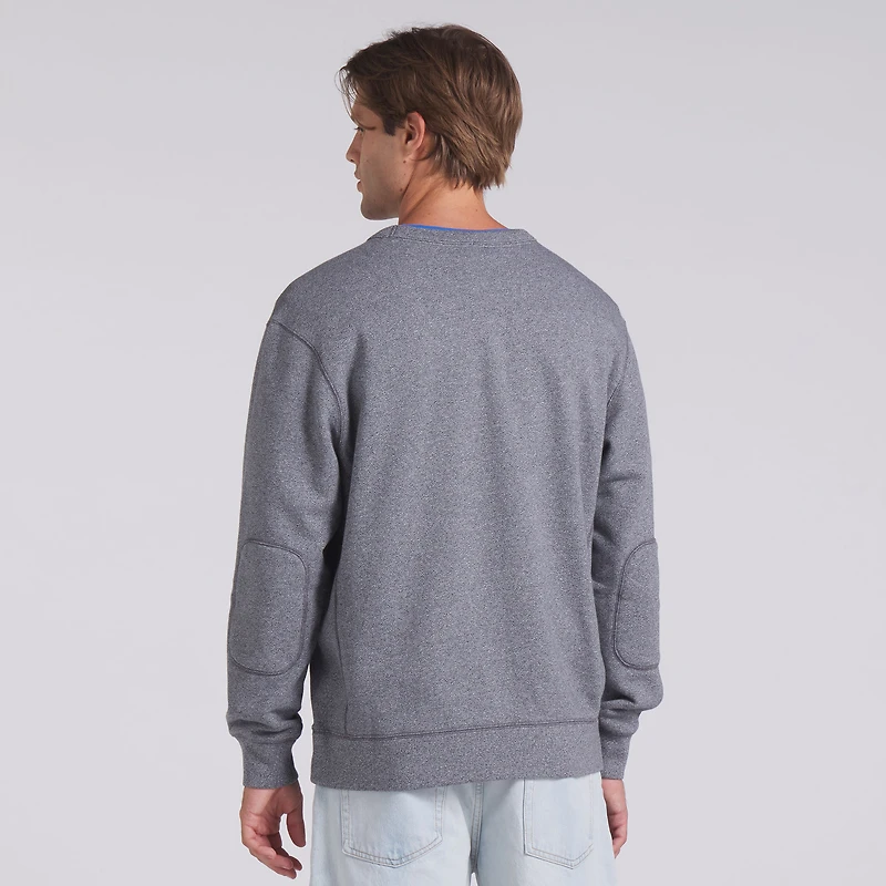 Men's Fanatics Heather Gray Detroit Lions Loop Terry Pullover Sweatshirt