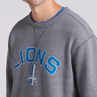 Sweat-shirt à capuche en tissu éponge boucle Fanatics Heather Grey Detroit Lions pour homme