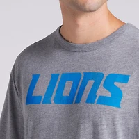 T-shirt tri-blend gris chiné Fanatics pour homme, Detroit Lions, Pass Rush