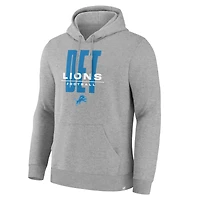 Men's Fanatics Heather Gray Detroit Lions Right Tackle Legacy Pullover Hoodie