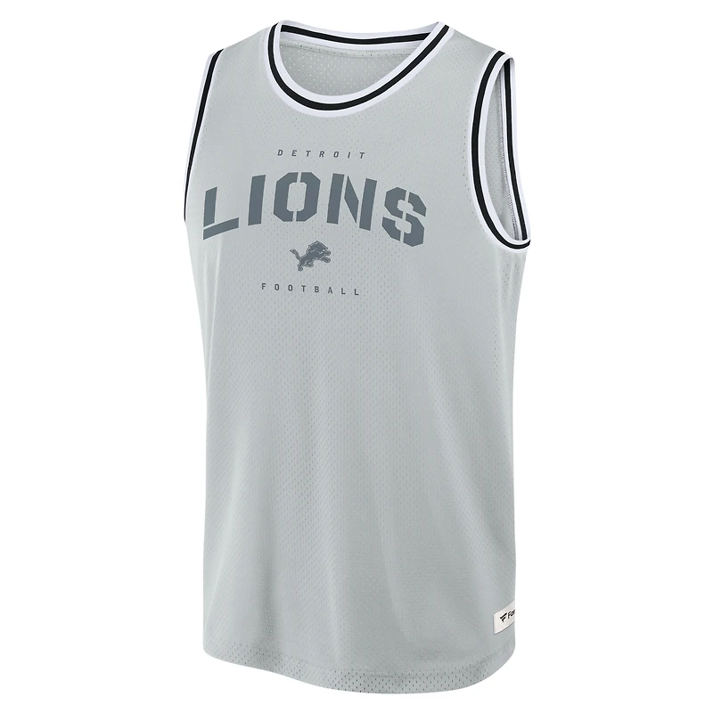 Débardeur en jersey Fanatics Silver Detroit Lions Elements Future Ground pour homme