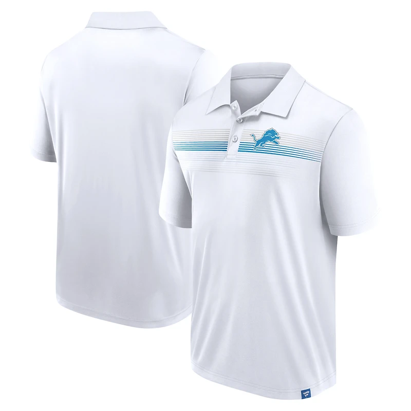 Men's Fanatics White Detroit Lions Big & Tall Sublimated Polo