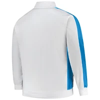 Men's Fanatics White Detroit Lions Big & Tall Tricot Full-Zip Track Jacket