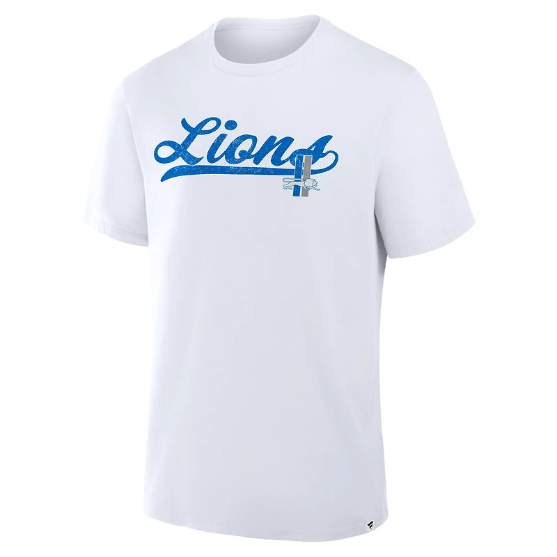Men's Fanatics White Detroit Lions Fluid Motion Legacy T-Shirt