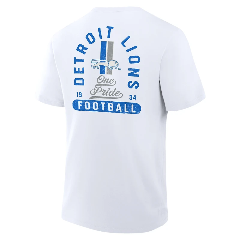 Men's Fanatics White Detroit Lions Fluid Motion Legacy T-Shirt