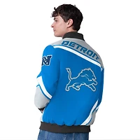 Veste à boutons-pression G-III Extreme Blue Detroit Lions Maximum Racing pour homme