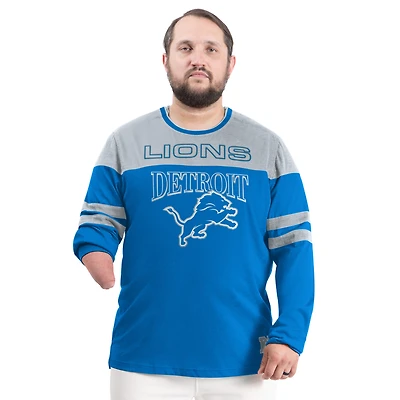 Men's G-III Sports by Carl Banks Blue/Silver Detroit Lions Adaptive Outlast Long Sleeve T-Shirt