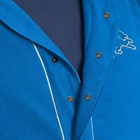Men's G-III Sports by Carl Banks  Blue Detroit Lions Adaptive Home Team Magnetic Button-Up Hooded Top