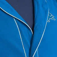 Men's G-III Sports by Carl Banks  Blue Detroit Lions Adaptive Home Team Magnetic Button-Up Hooded Top