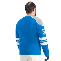 Men's G-III Sports by Carl Banks Blue Detroit Lions Adaptive Lord Stanley Crewneck Sweatshirt