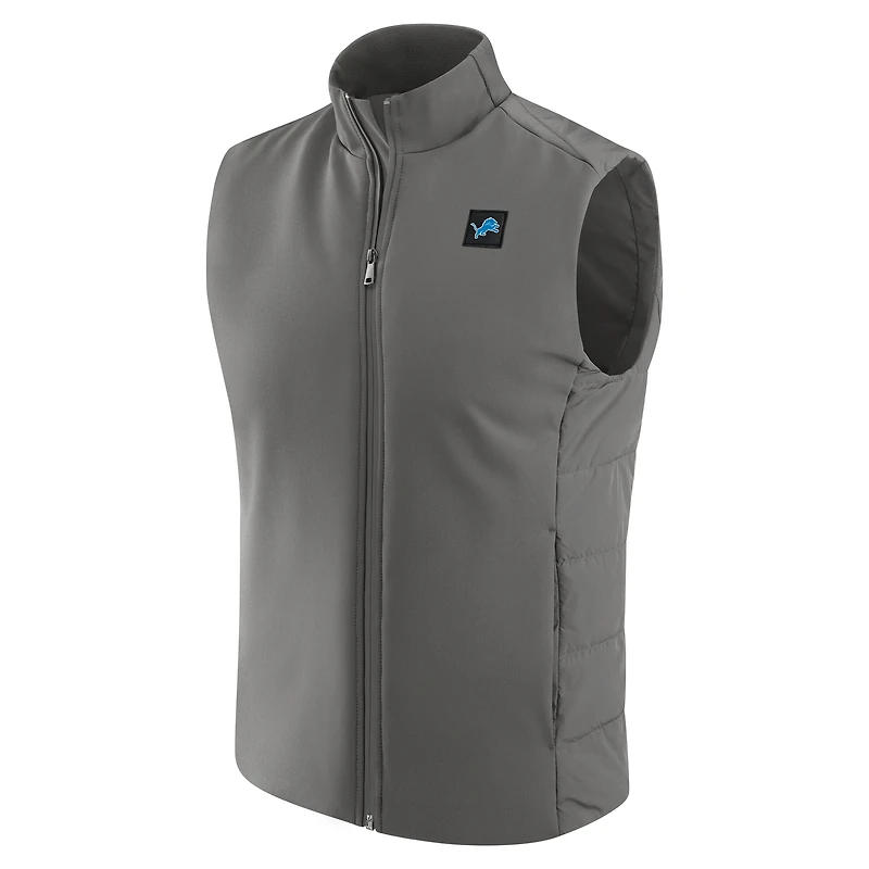 Gilet zippé pour homme J. Palmer Graphite Front Office des Lions de Détroit