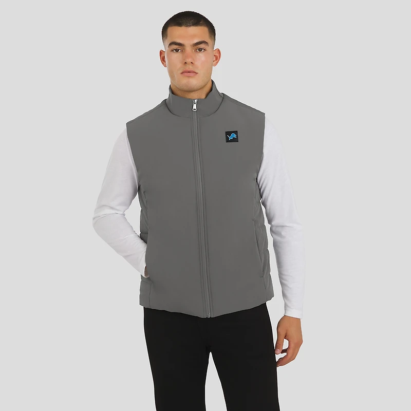 Men's J. Palmer  Graphite Detroit Lions Front Office Full-Zip Vest