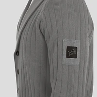 Men's J. Palmer Graphite Detroit Lions The Playmaker Cardigan Raglan Sweater
