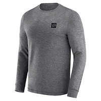 T-shirt à manches longues noir chiné J. Palmer pour homme, motif Detroit Lions, quatre points