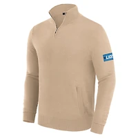 Pull zippé à quart de tour Detroit Lions couleur marron J. Palmer pour homme