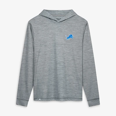 Men's johnnie-O Gray Detroit Lions Talon Long Sleeve Hooded T-Shirt