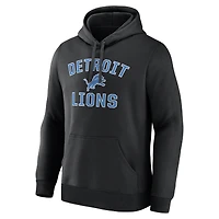 Men's Logo Athletic Black Detroit Lions Arch Victory Hoodie