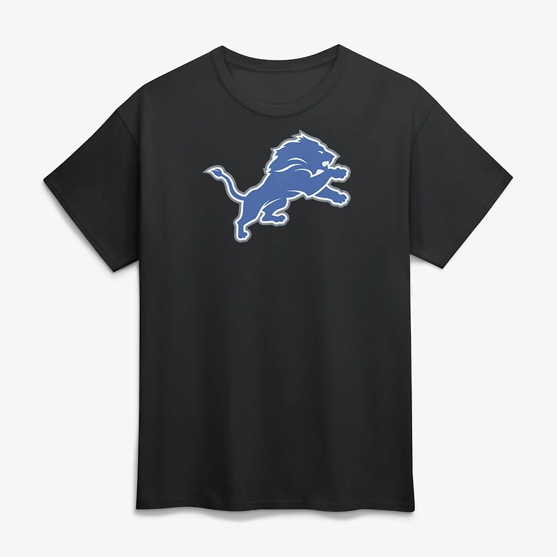 T-shirt noir à logo principal des Lions de Détroit pour homme
