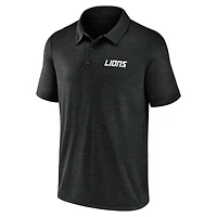 Men's Logo Athletic Black Detroit Lions Unstoppable Polo